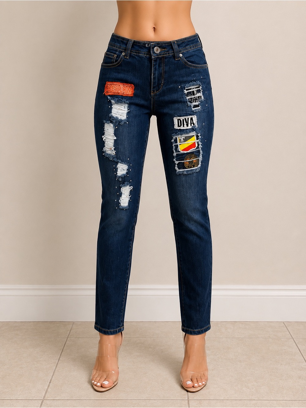 House of Deréon Y2K Distressed Diva Jeans | Beyoncé Beehive
